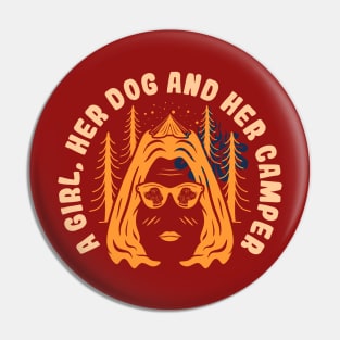 Nomadic Companions: A Girl, Her Dog, and Her Camper Adventure Pin