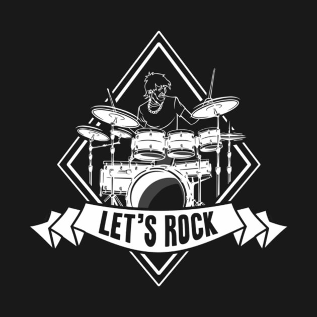 Let's Rock Drummer Musician Drumsticks by FogHaland86