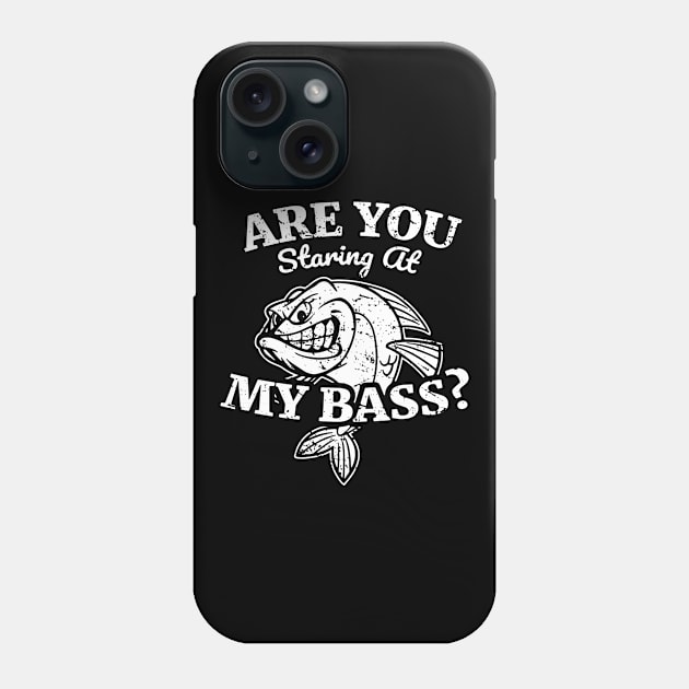 Funny Bass Fishing, Staring At My Bass Phone Case by ScottsRed