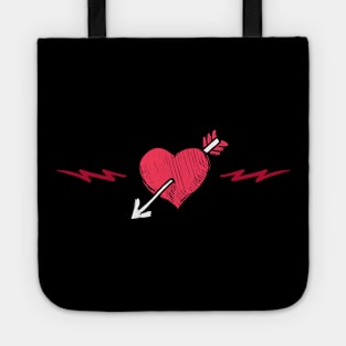 Heart Love Wedding Couple Loveheart Arrow arrows weddings Tote