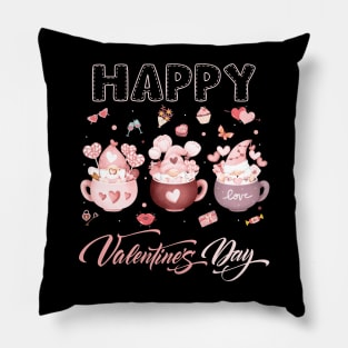 Cup Of Tea Happy Valentine's Day Pillow