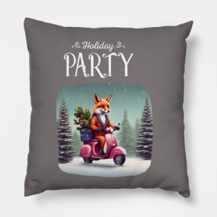 Fox's pink scooter Pillow