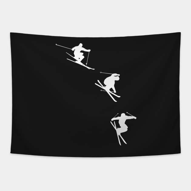 Trick ski aerial ski jumping skier freestyle ski passion for skiing Tapestry by Artstastic