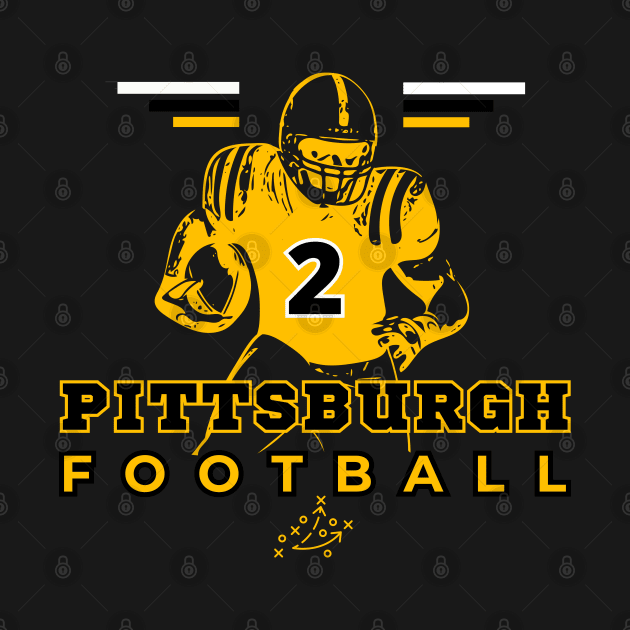 Pittsburgh Football Vintage Style by Borcelle Vintage Apparel 