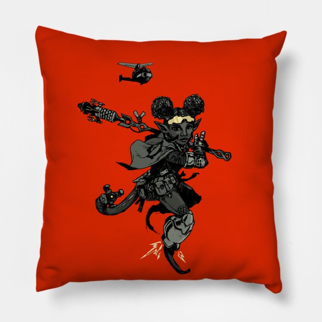 Farrow, Grave Determination Pillow by paintedmonk