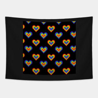 Pixel Heart - Love is Love - LGBT Tapestry