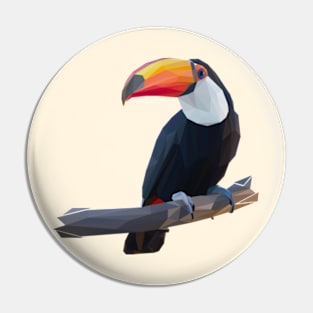 Toucan Bird Lowpoly Art Pin