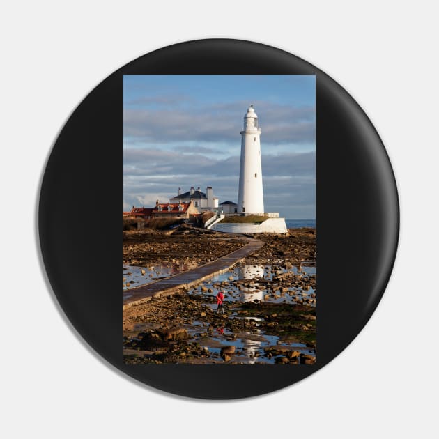 St Mary's Island reflection Pin by Violaman