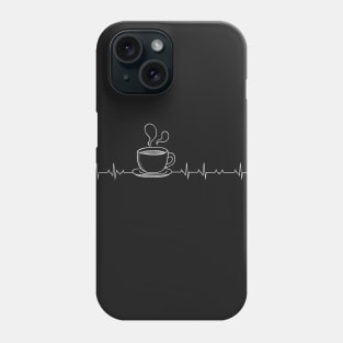 coffee hearbeat Phone Case