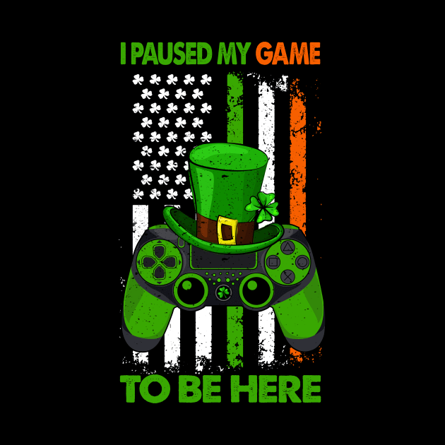 St Patricks Day Shamrock Irish Flag Video Game Controller by Jhon Towel