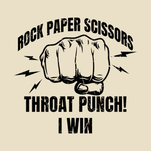 Rock paper scissors Throat Punch T-Shirt