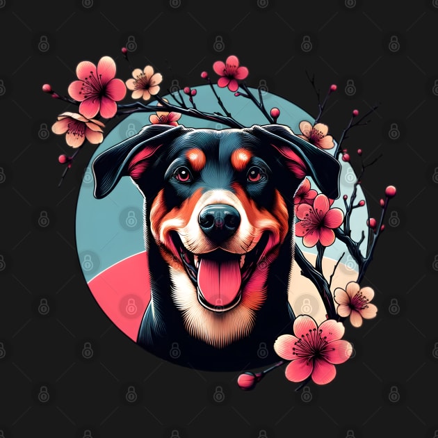 Transylvanian Hound Welcomes Spring with Cherry Blossoms by ArtRUs