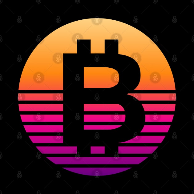 Bitcoin Vintage Sunset by RedSparkle 