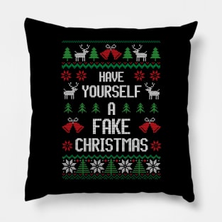 Have Yourself A Fake Christmas - Festive Introvert Pillow