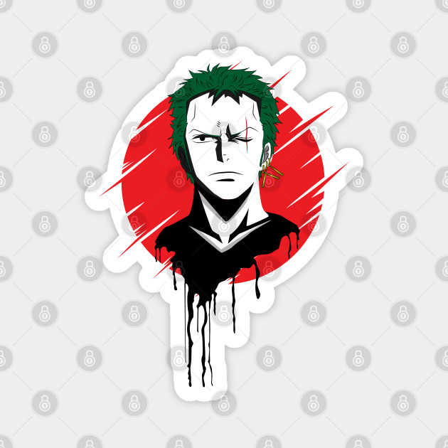 Vinil Sticker Calcomania One Piece Zoro Roronoa Perfil