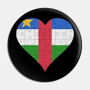 Central African Jigsaw Puzzle Heart Design - Gift for Central African With Central African Republic Roots Pin