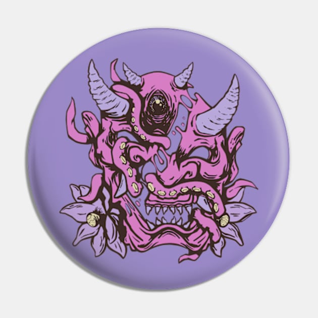 Hannya mask Pin by Art of Andy W