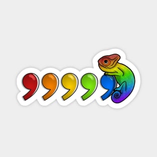 Comma Chameleon - rainbow Magnet