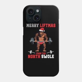 Merry Liftmas From North Swole Muscle Santa Weightlifting Phone Case