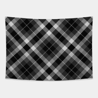 Black and White Plaid Tapestry