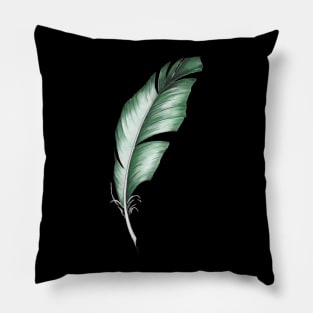 Green feather Pillow