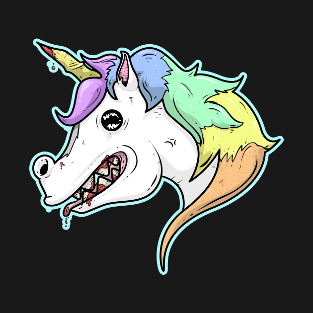 evil unicorn teddy