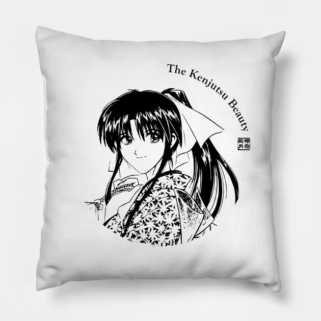 Kaoru Kamiya aka "The Kenjutsu Beauty" Pillow by Elemesca