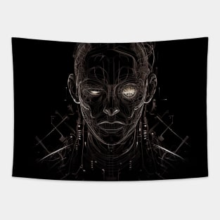 Techno Future - Cyberpunk Dystopia Tapestry