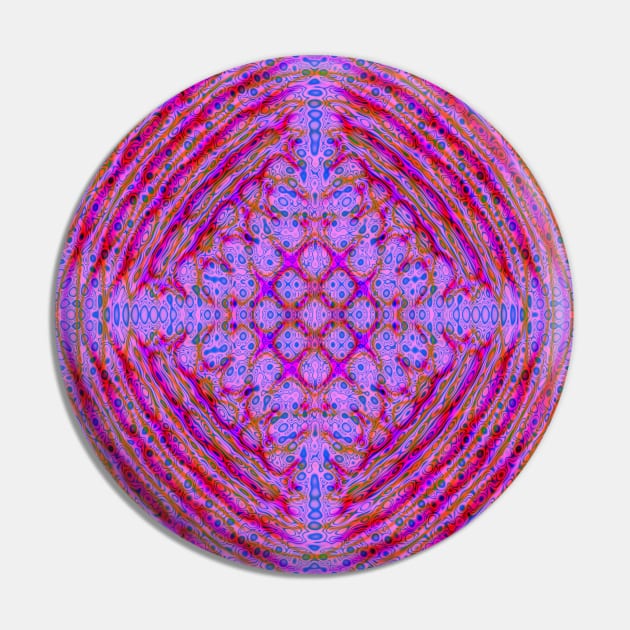 Paisley Kaleidoscope Fractal Pin by Art by Deborah Camp