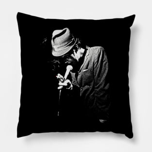 Retro Portrait Tom Waits Pillow