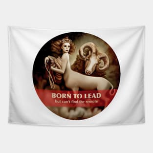 Design for Aries with Funny Quotation_3 Tapestry