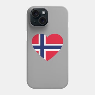 I Love Norway // Heart-Shaped Norwegian Flag Phone Case