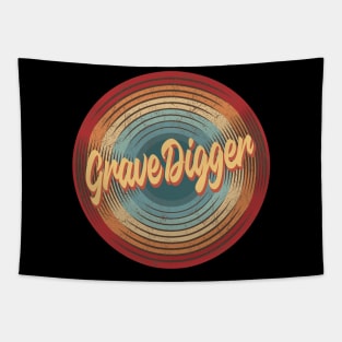 Grave Digger Vintage Circle Tapestry