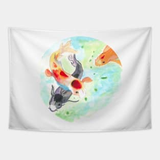 Koi fish River Tapestry