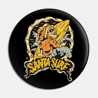 Santa Surf Pin