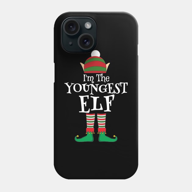 I'm The Youngest Elf Matching Family Christmas Pajama Shirt Phone Case by TheMjProduction