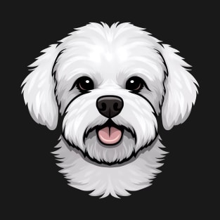 Bichon Frise Face Cute Cartoon Puppy Lover T-Shirt