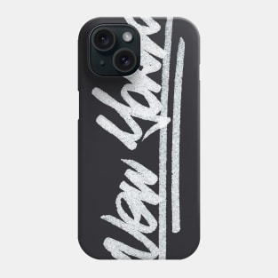 New York Tag 4 (White on black). Phone Case