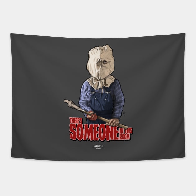 Jason Voorhees (Sackhead) Tapestry by AndysocialIndustries