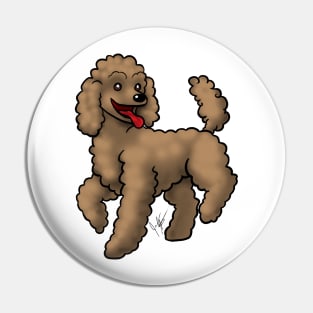 Dog - Poodle - Brown Pin