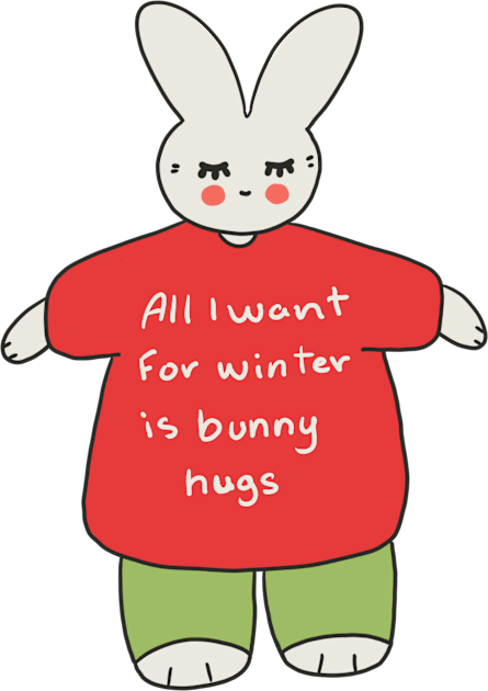 Winter bunny Kids T-Shirt by hayouta shop