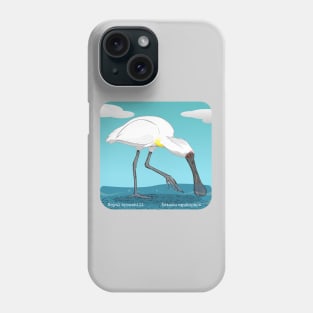 Royal spoonbill Kōtuku ngutupapa Phone Case