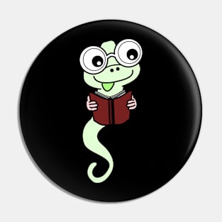 Book lover worm Pin