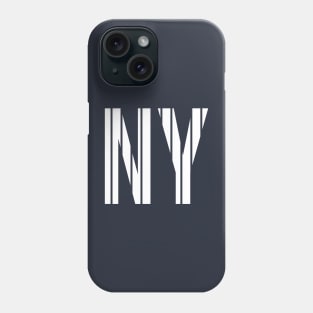 New York 'NY Pinstripes' Baseball Fan T-Shirt: Sport Your Bronx Pride with Classic NY Style! Phone Case