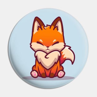 Cute Fox Sitting (3) Pin