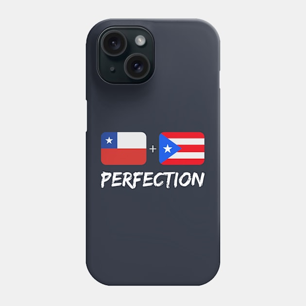 Chilean Plus Puerto Rican Perfection Heritage Flag Phone Case by Just Rep It!!