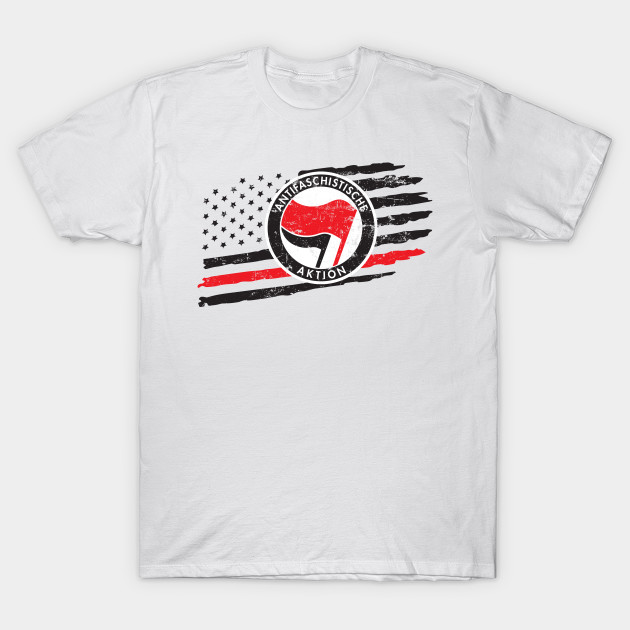 Vintage Antifaschistische Aktion Flag Gift Antifaschistische T Shirt Teepublic