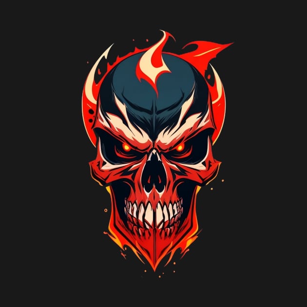 Blazing Inferno: The Fiery Skull by SergioCoelho_Arts