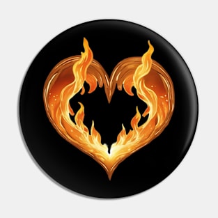 Heart flame Pin