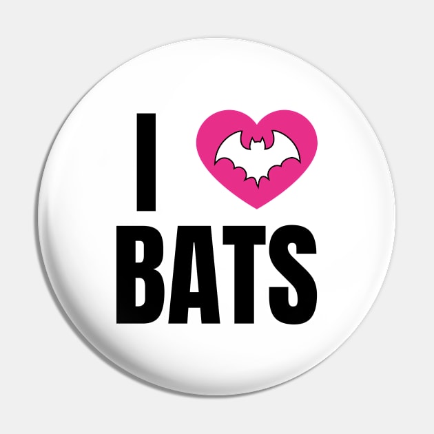 I Love Bats Pin by QCult